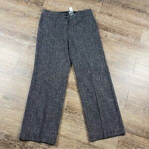 The Limited Pants Women 12 Black Tweeted Wide Leg Careerwear Office Casual